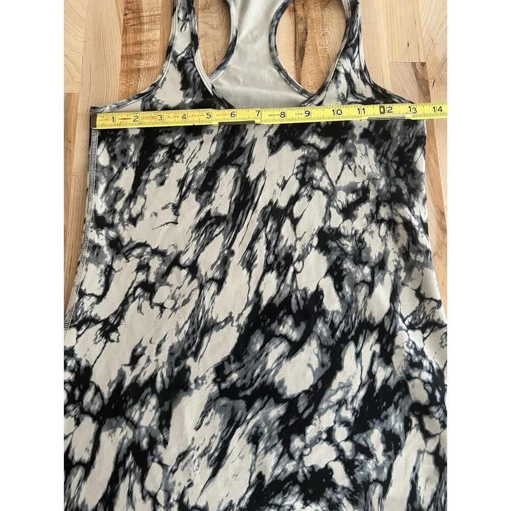 Lululemon Racerback Tank Top Tie Dye Stretch Grey & Black XS/S - Picture 4 of 6